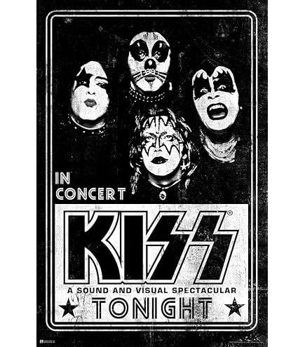 Amazon.co.jp: Kiss Band ポスター グッズ 写真 モンタージュ バンド